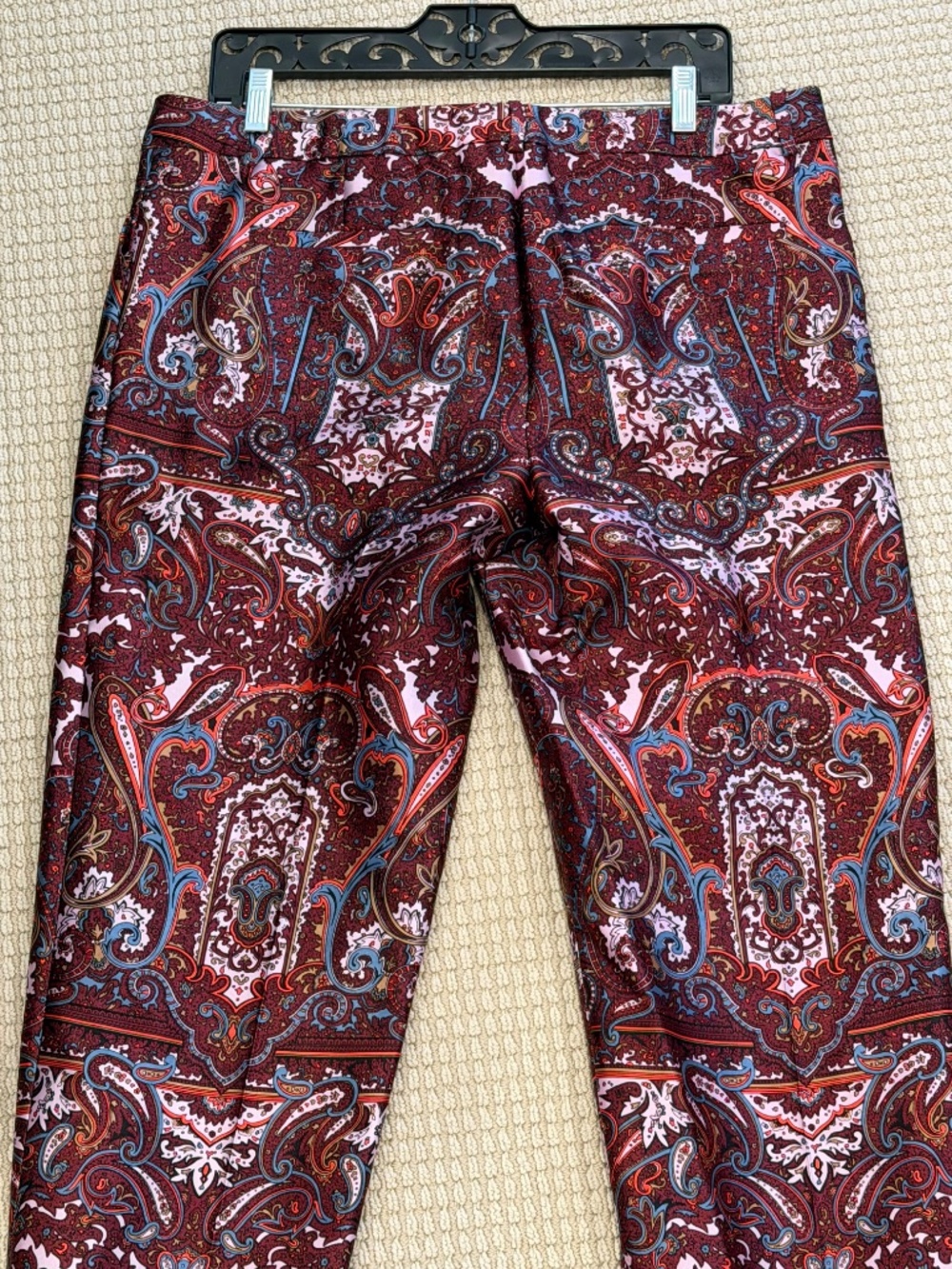 J.Crew COLLECTION Silk Trousers Pants Bottoms NEW NWT Size 12 Pink wine paisley - Picture 4 of 9